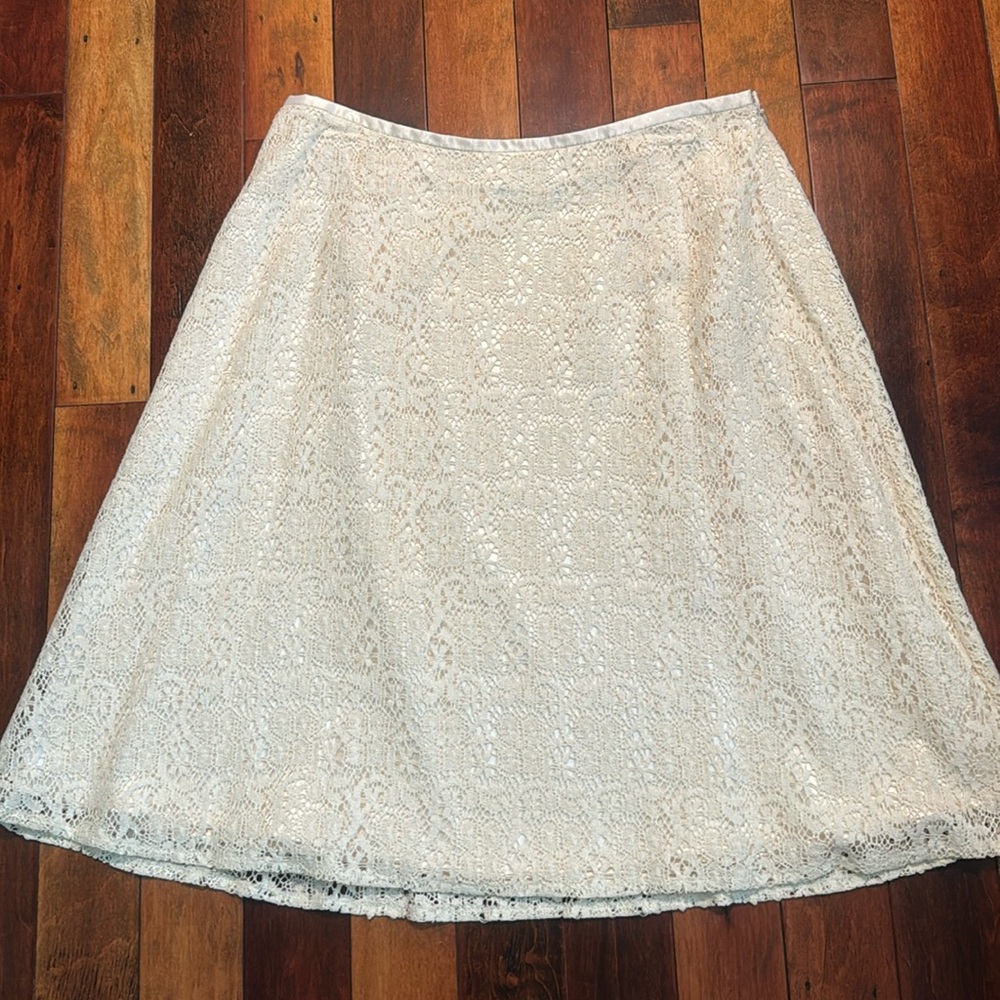 Talbots Lined Lace Skirt 12P